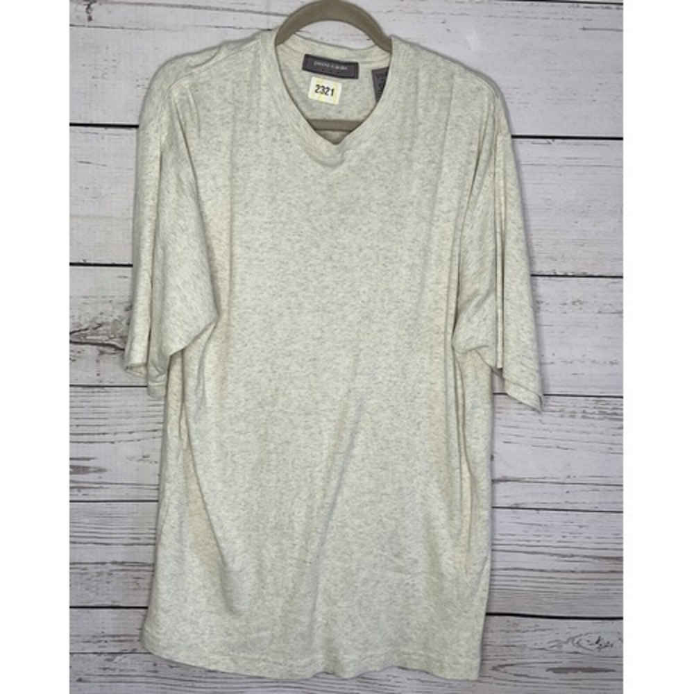 Pierre Cardin Men's XL Ivory Tee Knit Ribbed Pullover Sweater‎ Short Sleeve - Picture 2 of 9